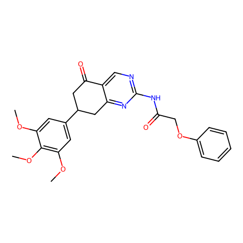 N-[5-oxo-7-(3,4,5-trimethoxyphenyl)-5,6,7,8-tetrahydroquinazolin-2-yl]-2-phenoxyacetamide structure