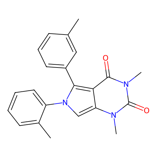 1,3-dimethyl-5-(m-tolyl)-6-(o-tolyl)-1H-pyrrolo[3,4-d]pyrimidine-2,4(3H,6H)-dione structure