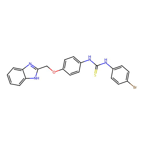 Thiourea, N-(4-(1H-benzimidazol-2-ylmethoxy)phenyl)-N'-(4-bromophenyl)- structure