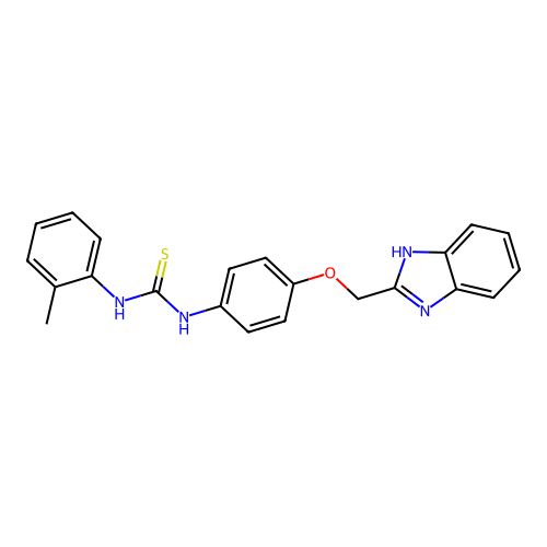 Thiourea, N-(4-(1H-benzimidazol-2-ylmethoxy)phenyl)-N'-(2-methylphenyl)- structure