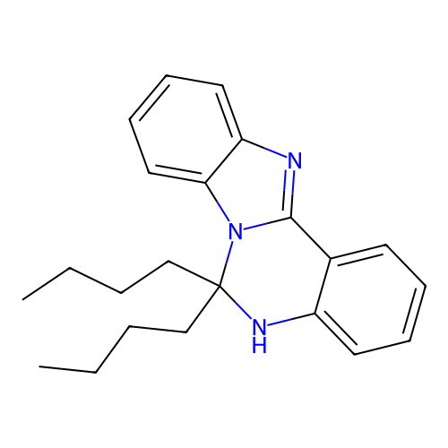 6,6-Dibutyl-5,6-dihydrobenzimidazo[1,2-c]quinazoline structure