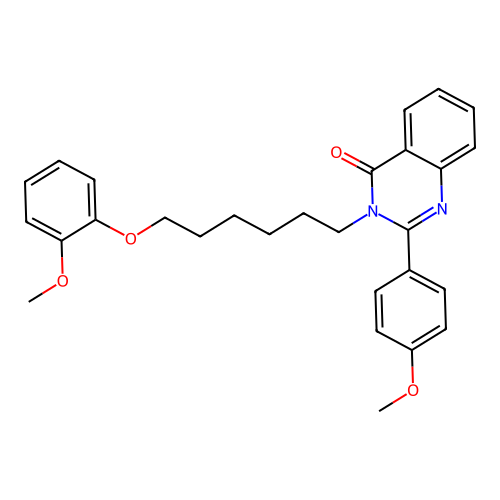 3-(6-(2-methoxyphenoxy)hexyl)-2-(4-methoxyphenyl)quinazolin-4(3H)-one structure