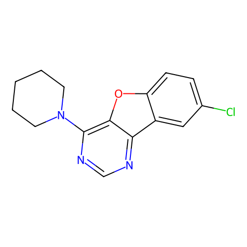 8-Chloro-4-(piperidin-1-yl)[1]benzofuro[3,2-d]pyrimidine structure