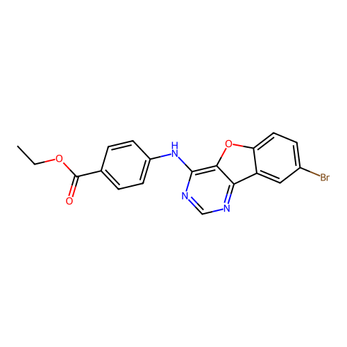 Ethyl 4-[(8-bromo[1]benzofuro[3,2-d]pyrimidin-4-yl)amino]benzoate structure