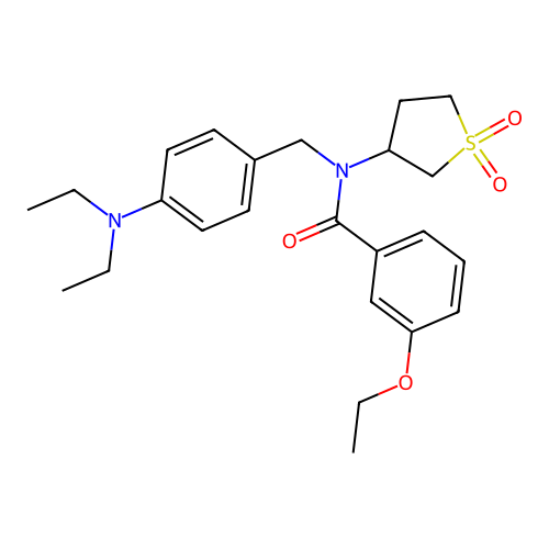 N-[4-(diethylamino)benzyl]-N-(1,1-dioxidotetrahydrothiophen-3-yl)-3-ethoxybenzamide structure