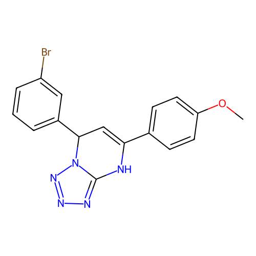 7-(3-Bromophenyl)-5-(4-methoxyphenyl)-4,7-dihydrotetrazolo[1,5-a]pyrimidine structure