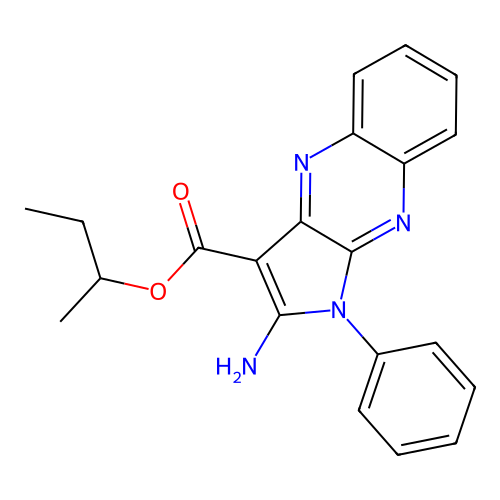 Butan-2-yl 2-amino-1-phenylpyrrolo[3,2-b]quinoxaline-3-carboxylate structure