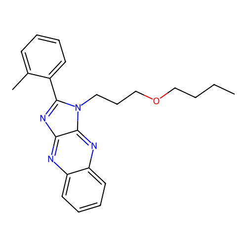 1-(3-butoxypropyl)-2-(2-methylphenyl)-1H-imidazo[4,5-b]quinoxaline structure