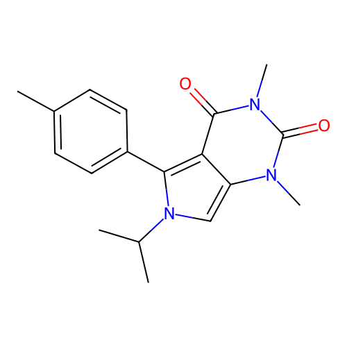 1,3-dimethyl-5-(4-methylphenyl)-6-propan-2-ylpyrrolo[3,4-d]pyrimidine-2,4-dione structure