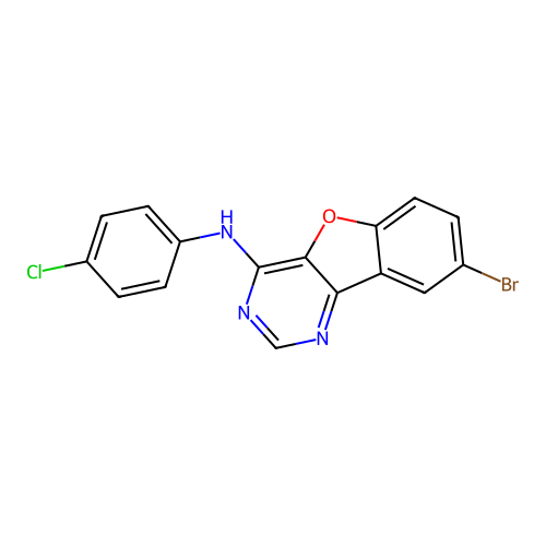 8-bromo-N-(4-chlorophenyl)[1]benzofuro[3,2-d]pyrimidin-4-amine structure