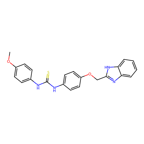 Thiourea, N-(4-(1H-benzimidazol-2-ylmethoxy)phenyl)-N'-(4-methoxyphenyl)- structure