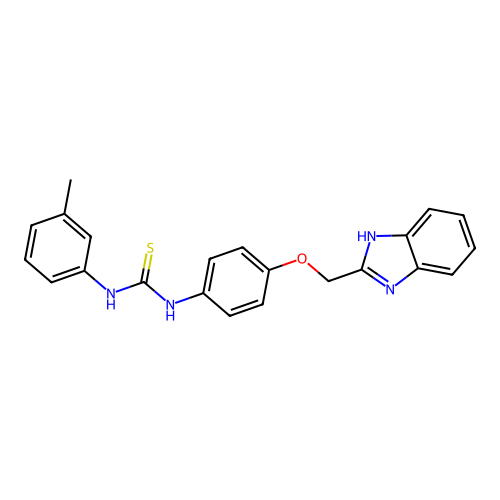 Thiourea, N-(4-(1H-benzimidazol-2-ylmethoxy)phenyl)-N'-(3-methylphenyl)- structure