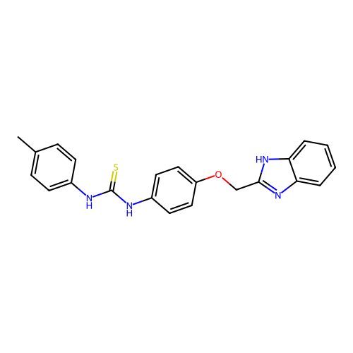 Thiourea, N-(4-(1H-benzimidazol-2-ylmethoxy)phenyl)-N'-(4-methylphenyl)- structure