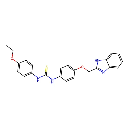 1-[4-(1H-苯并咪唑-2-基甲氧基)苯基]-3-(4-乙氧基苯基)硫脲 structure