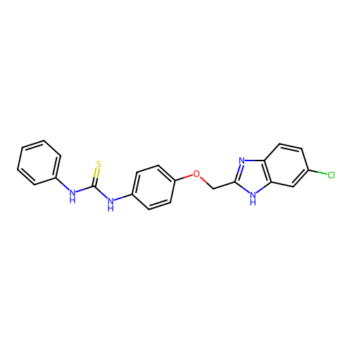 Thiourea, N-(4-((5-chloro-1H-benzimidazol-2-yl)methoxy)phenyl)-N'-phenyl- structure