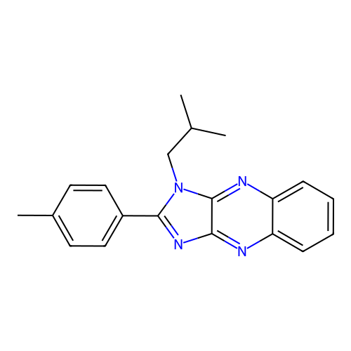 2-(4-methylphenyl)-1-(2-methylpropyl)-1H-imidazo[4,5-b]quinoxaline structure