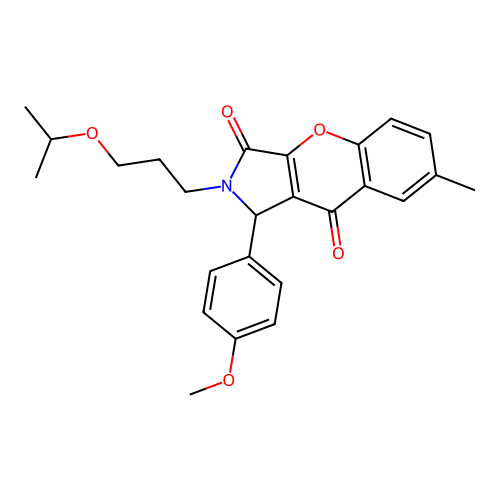 2-(3-isopropoxypropyl)-1-(4-methoxyphenyl)-7-methyl-1,2-dihydrochromeno[2,3-c]pyrrole-3,9-dione structure