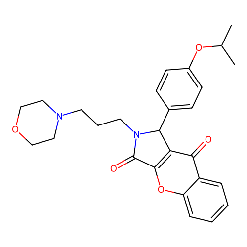 1-(4-isopropoxyphenyl)-2-(3-morpholinopropyl)-1,2-dihydrochromeno[2,3-c]pyrrole-3,9-dione structure