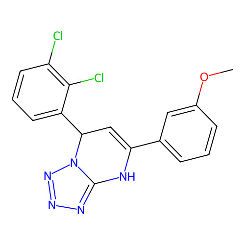 7-(2,3-Dichlorophenyl)-5-(3-methoxyphenyl)-4,7-dihydrotetrazolo[1,5-a]pyrimidine structure
