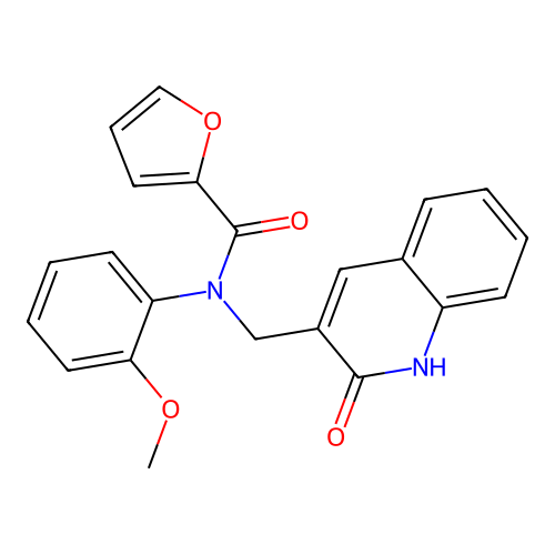 N-((2-hydroxyquinolin-3-yl)methyl)-N-(2-methoxyphenyl)furan-2-carboxamide structure