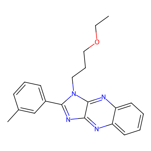 1-(3-ethoxypropyl)-2-(3-methylphenyl)-1H-imidazo[4,5-b]quinoxaline structure