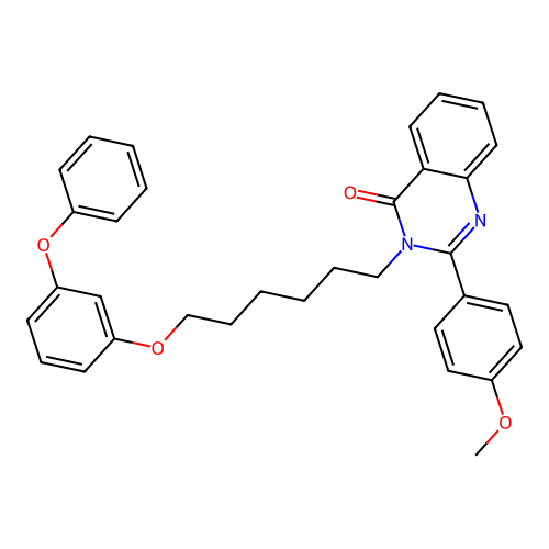 2-(4-methoxyphenyl)-3-(6-(3-phenoxyphenoxy)hexyl)quinazolin-4(3H)-one structure
