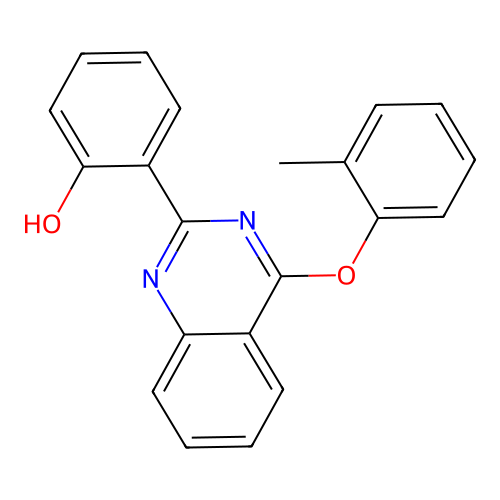 2-[4-(2-Methylphenoxy)quinazolin-1-ium-2-yl]phenolate structure