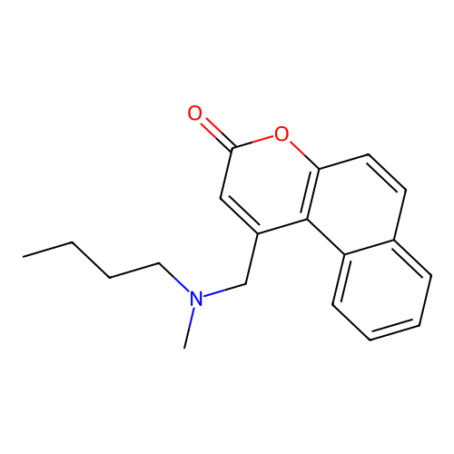 1-{[butyl(methyl)amino]methyl}-3H-benzo[f]chromen-3-one structure