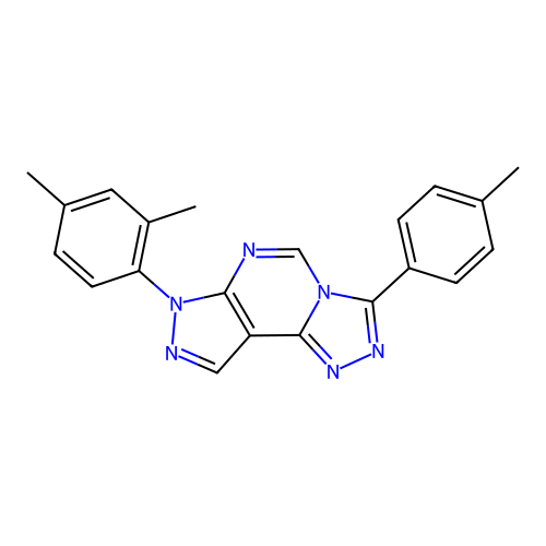10-(2,4-dimethylphenyl)-5-(4-methylphenyl)-3,4,6,8,10,11-hexaazatricyclo[7.3.0.0^{2,6}]dodeca-1(9),2,4,7,11-pentaene structure