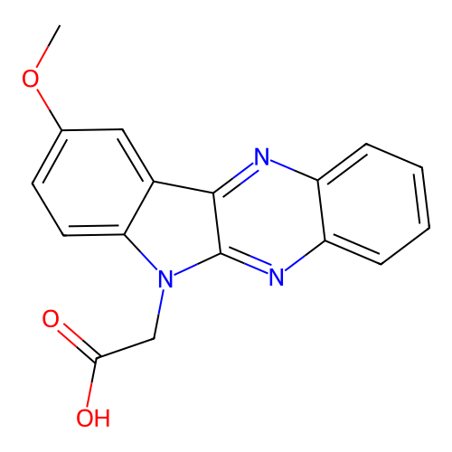2-(2-Methoxyindolo[2,3-b]quinoxalin-5-yl)acetic acid structure