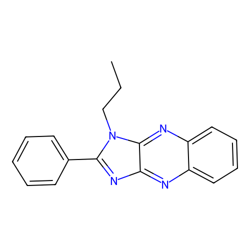 2-phenyl-1-propyl-1H-imidazo[4,5-b]quinoxaline structure