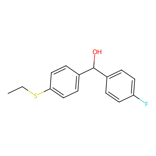 4-(Ethylthio)-4'-fluorobenzhydrol structure