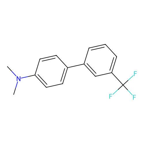 4-Dimethylamino-3'-trifluoromethylbiphenyl structure