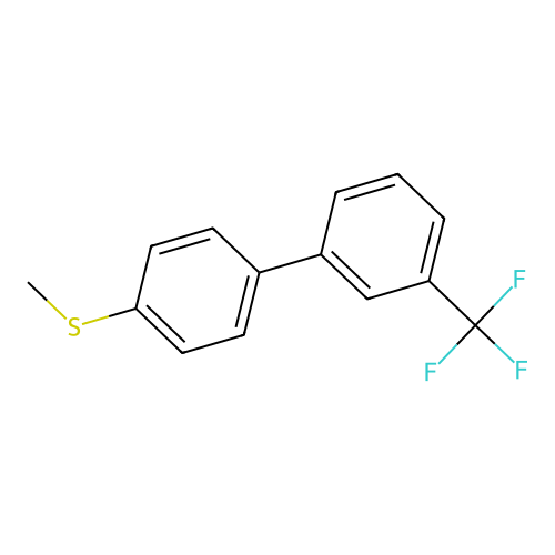 4-Methylthio-3'-trifluoromethylbiphenyl structure
