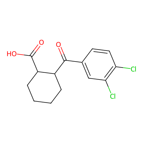 2-(3,4-Dichlorobenzoyl)cyclohexanecarboxylic acid structure