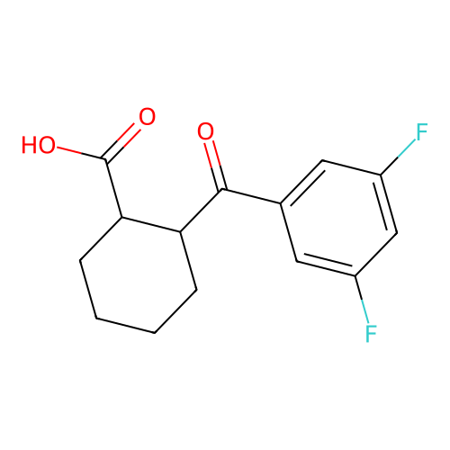 cis-2-(3,5-Difluorobenzoyl)cyclohexanecarboxylic acid structure