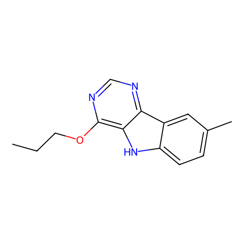 8-Methyl-4-propoxy-5H-pyrimido[5,4-b]indole structure