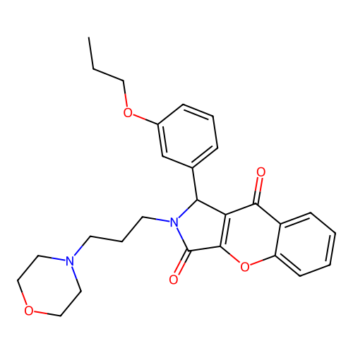 2-(3-morpholin-4-ylpropyl)-1-(3-propoxyphenyl)-1H-chromeno[2,3-c]pyrrole-3,9-dione structure