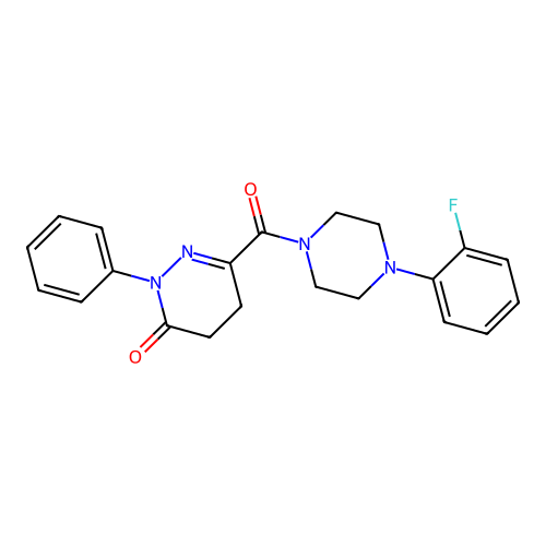 6-[4-(2-fluorophenyl)piperazine-1-carbonyl]-2-phenyl-4,5-dihydropyridazin-3-one structure