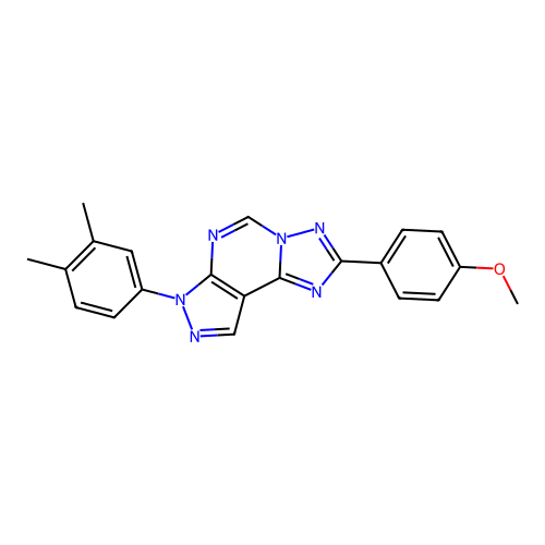 7-(3,4-dimethylphenyl)-2-(4-methoxyphenyl)-7H-pyrazolo[4,3-e][1,2,4]triazolo[1,5-c]pyrimidine structure