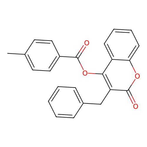 3-benzyl-2-oxo-2H-chromen-4-yl 4-methylbenzoate structure