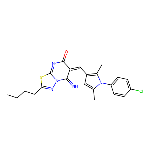C22H22ClN5OS structure