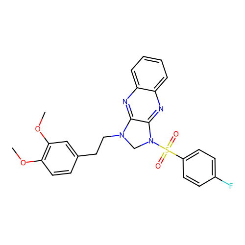 1-[2-(3,4-dimethoxyphenyl)ethyl]-3-(4-fluorophenyl)sulfonyl-2H-imidazo[4,5-b]quinoxaline structure