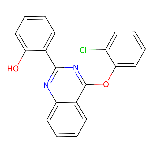 2-[4-(2-Chlorophenoxy)quinazolin-1-ium-2-yl]phenolate structure
