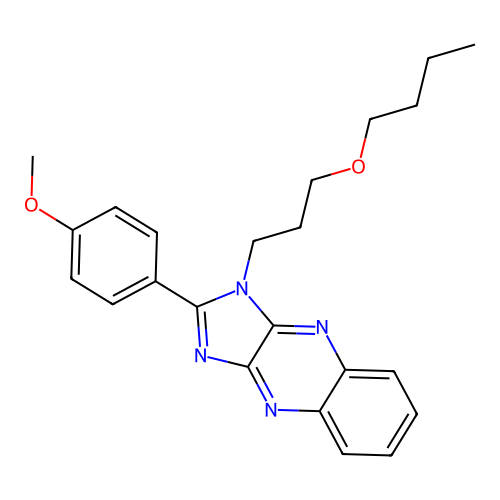 1-(3-butoxypropyl)-2-(4-methoxyphenyl)-1H-imidazo[4,5-b]quinoxaline structure