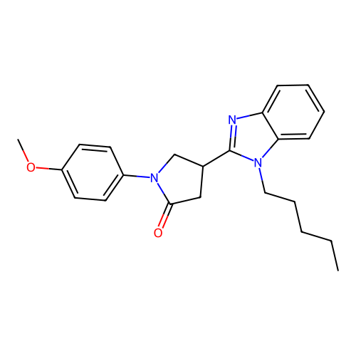 1-(4-methoxyphenyl)-4-(1-pentyl-1H-1,3-benzodiazol-2-yl)pyrrolidin-2-one structure
