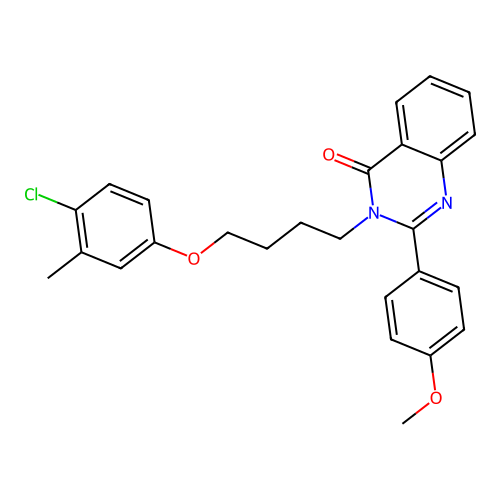 3-(4-(4-chloro-3-methylphenoxy)butyl)-2-(4-methoxyphenyl)quinazolin-4(3H)-one structure