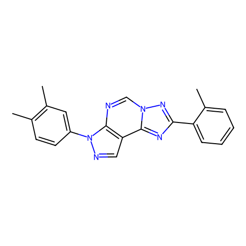 7-(3,4-dimethylphenyl)-2-(o-tolyl)-7H-pyrazolo[4,3-e][1,2,4]triazolo[1,5-c]pyrimidine structure