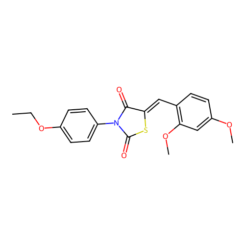 (Z)-5-(2,4-dimethoxybenzylidene)-3-(4-ethoxyphenyl)thiazolidine-2,4-dione structure