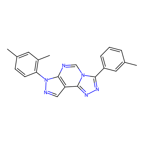 10-(2,4-dimethylphenyl)-5-(3-methylphenyl)-3,4,6,8,10,11-hexaazatricyclo[7.3.0.0^{2,6}]dodeca-1(9),2,4,7,11-pentaene structure
